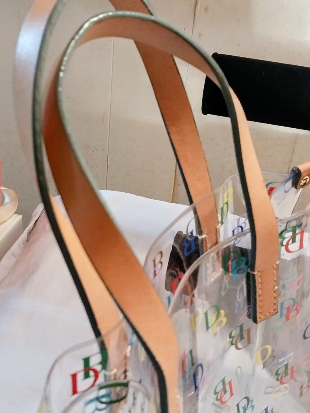 DOONEY & BOURKE Signature DB Small Clear IT Lunch Mini Tote Handbag Multi Color - Picture 6 of 7